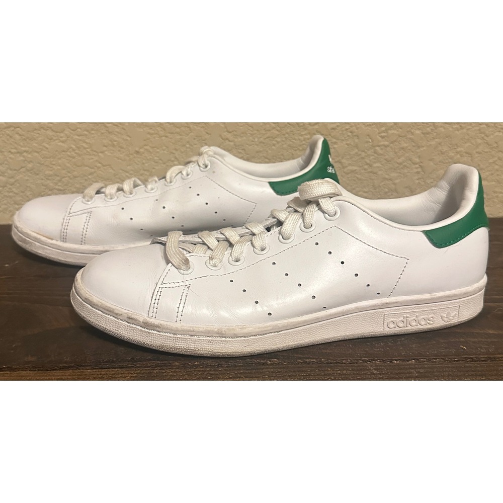 Adidas Stan Smith White Green Leather Sneakers Womens Size 9 old‎ school